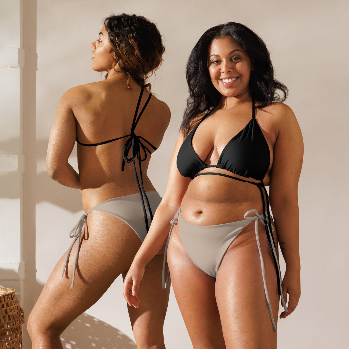 Ebony string bikini top