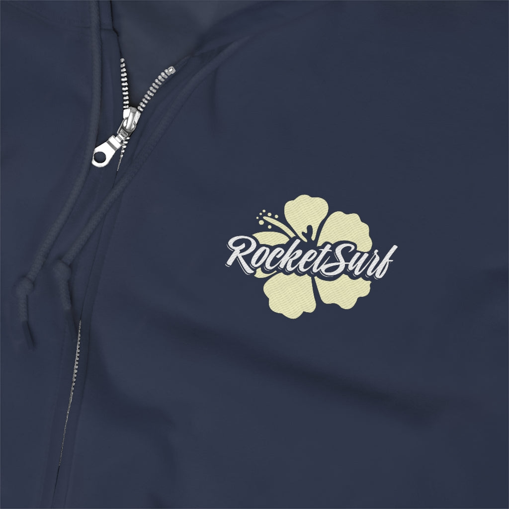 Unisex Zip Up Hoodie Yellow Flower