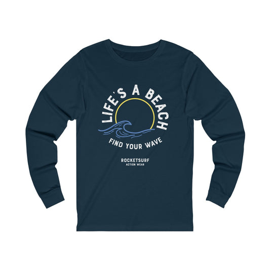 Life's A Beach Find Your Wave Unisex Long Sleeve Tee