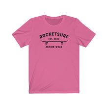 Load image into Gallery viewer, RocketSurf Black Skateboard Unisex Short Sleeve Tee