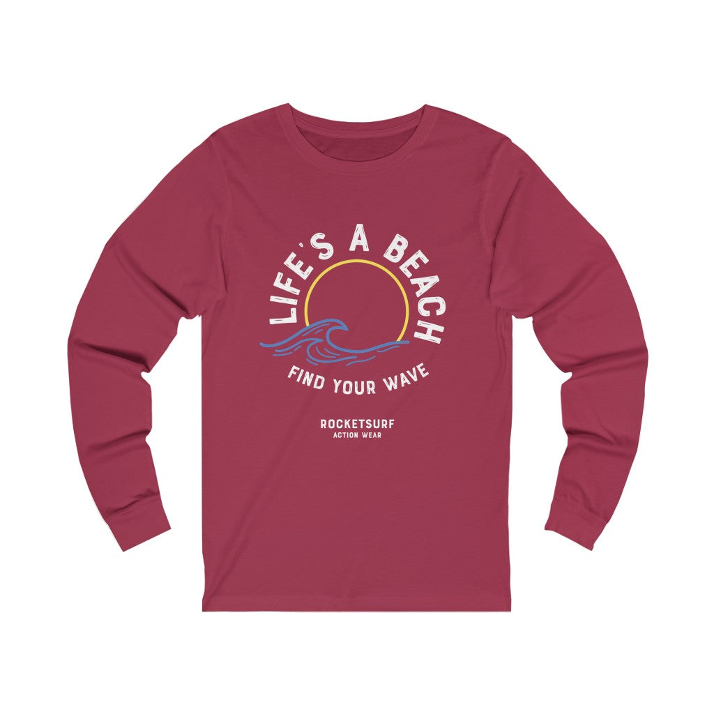 Life's A Beach Find Your Wave Unisex Long Sleeve Tee
