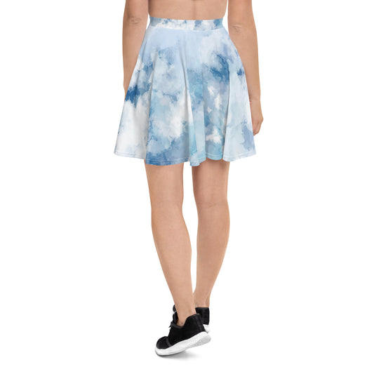 Skater Skirt - Blue Watercolor