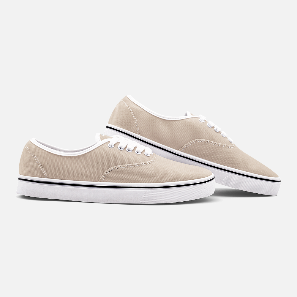 Unisex Canvas Low Cut Loafer Sneakers - Sand