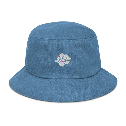 Denim bucket hat - Flower logo