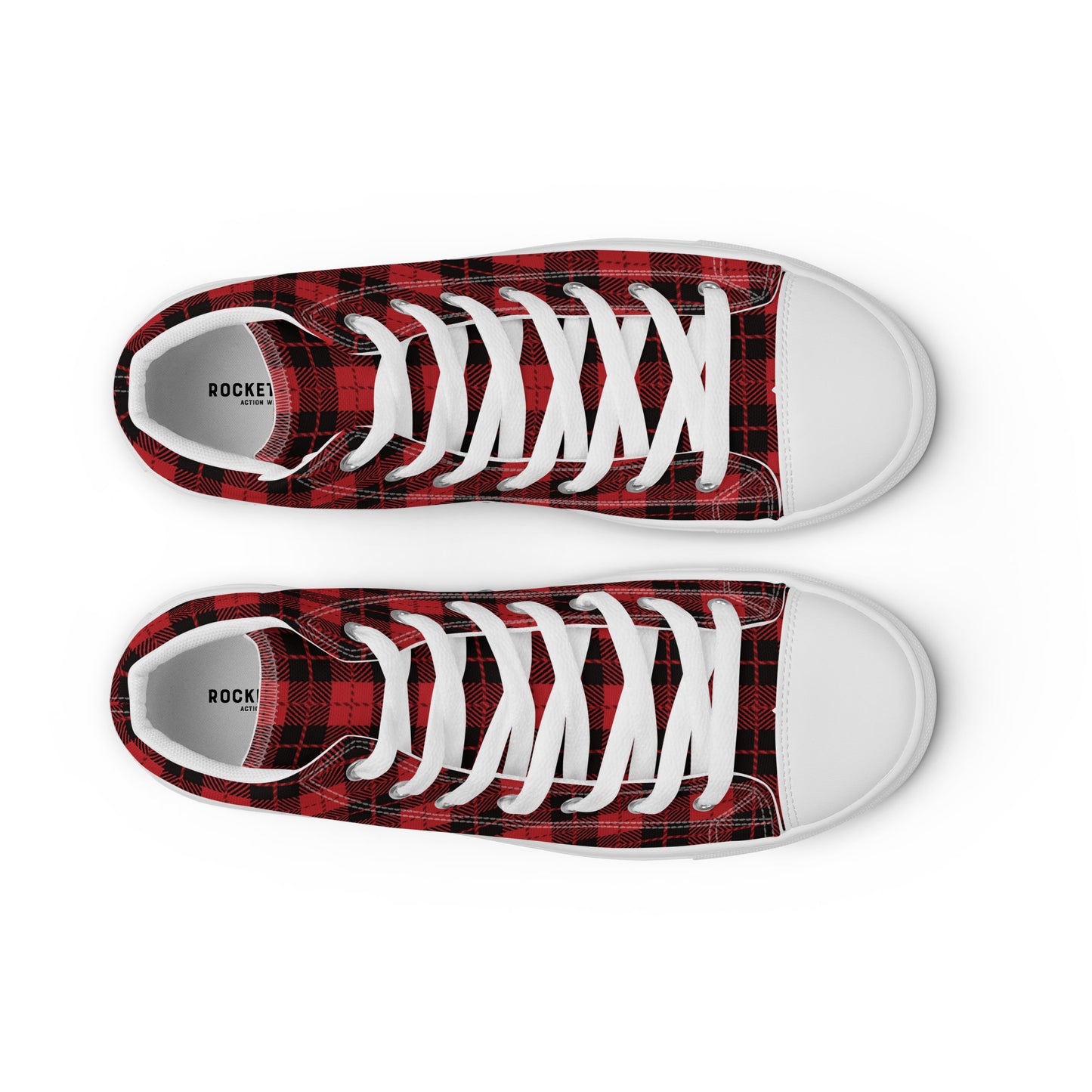 Men’s high top canvas shoes - Plaid