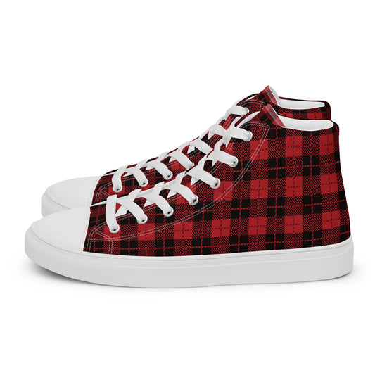 Men’s high top canvas shoes - Plaid