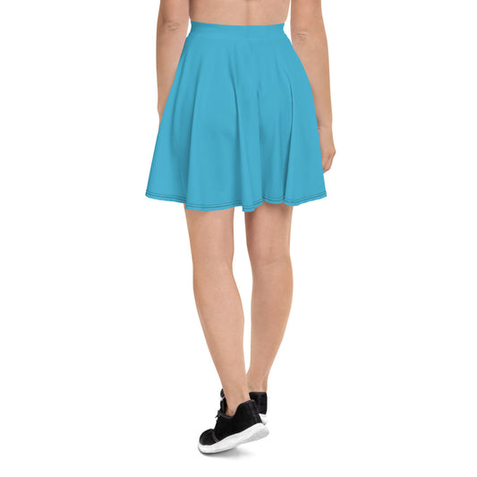 Plain Skater Skirt - Light Blue