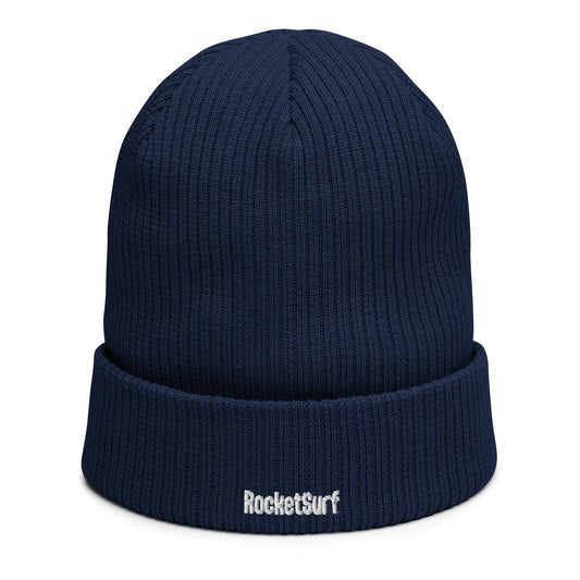 Organic ribbed beanie - Cracked Logo