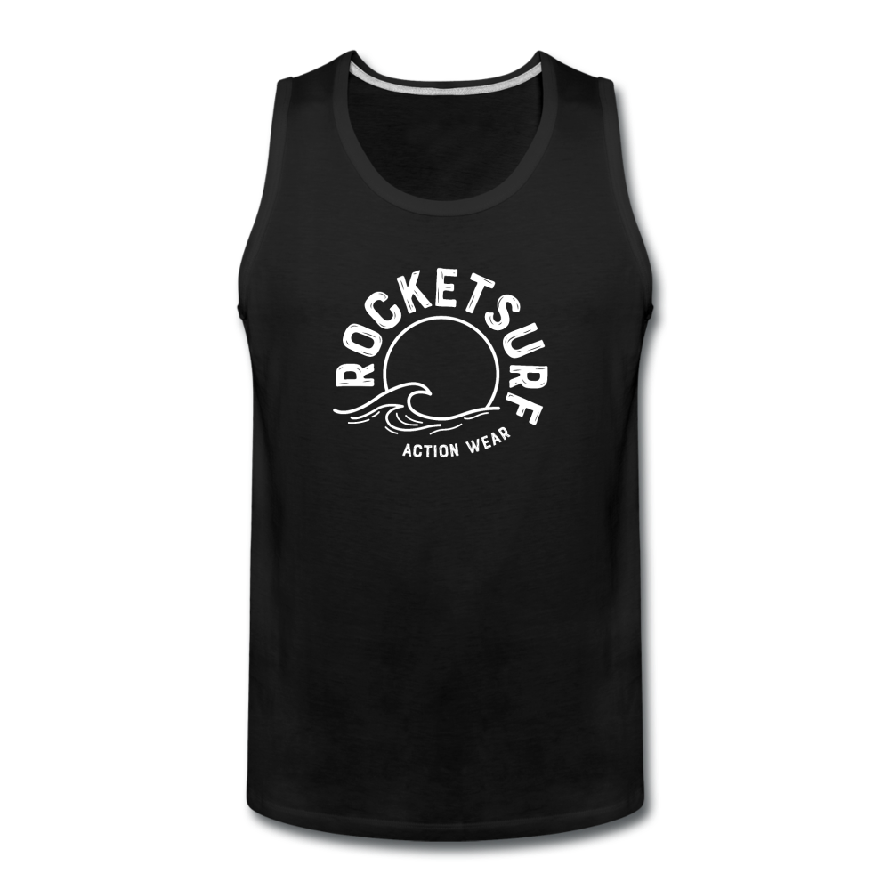 Men’s Premium Tank - Wave Logo - black