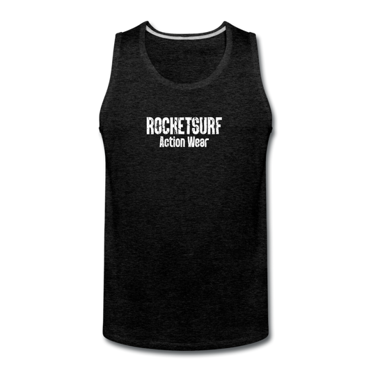 Men’s Premium Tank - Cracked Logo - charcoal gray