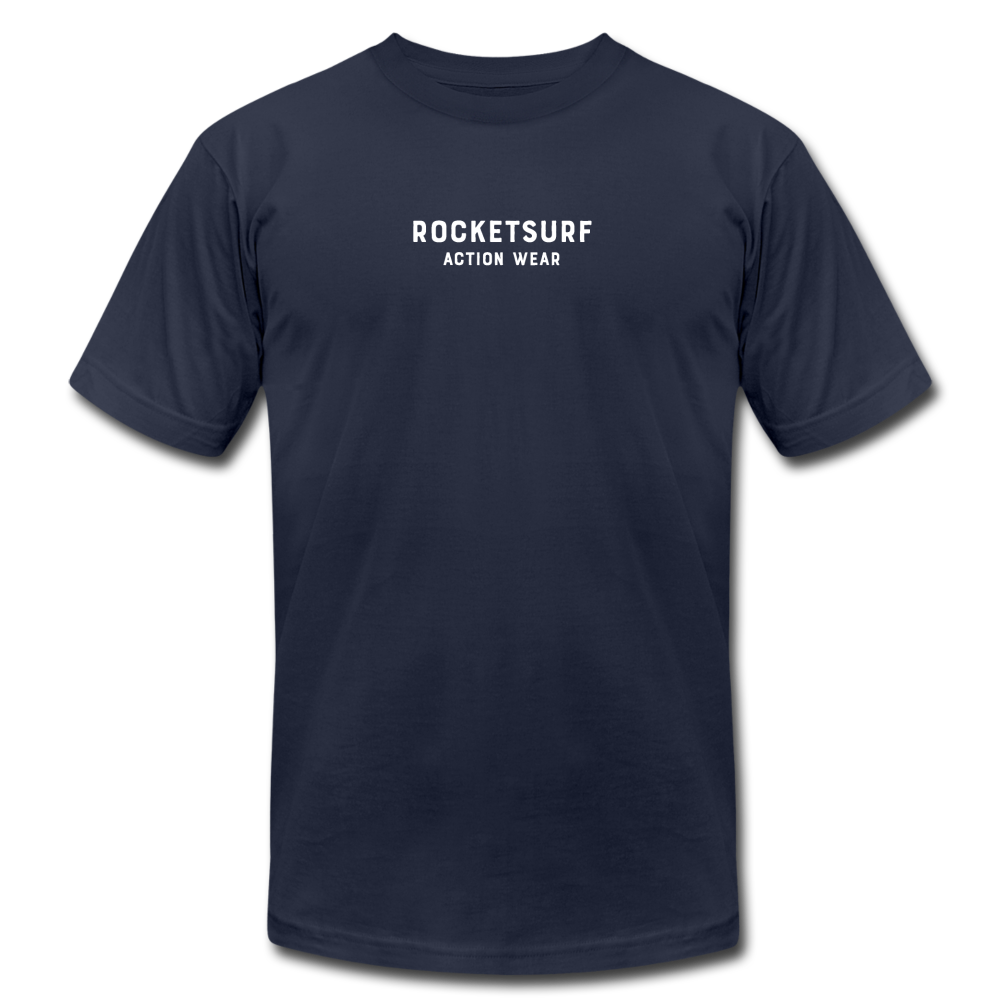 Unisex Jersey T-Shirt by Bella + Canvas - RocketSurf Logo - navy