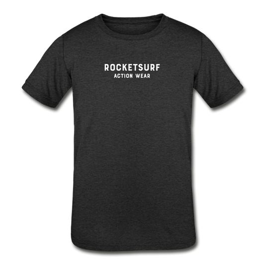 Kids' Tri-Blend T-Shirt - RocketSurf Logo - heather black