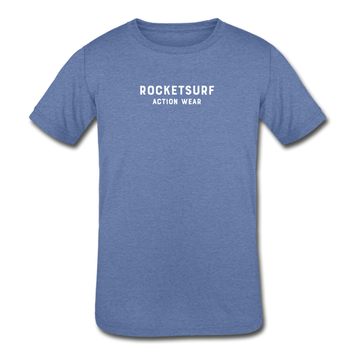 Kids' Tri-Blend T-Shirt - RocketSurf Logo - heather Blue