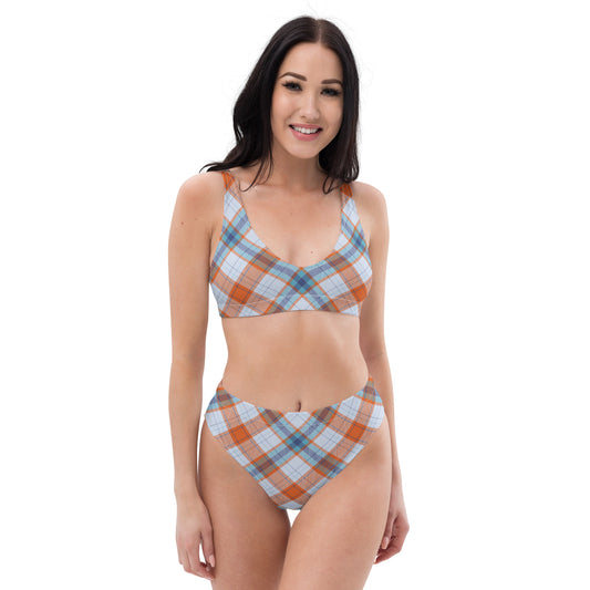 Tartan high-waisted bikini