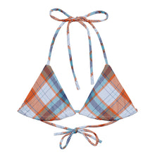 Cargar imagen en el visor de la galería, Tartan string bikini top