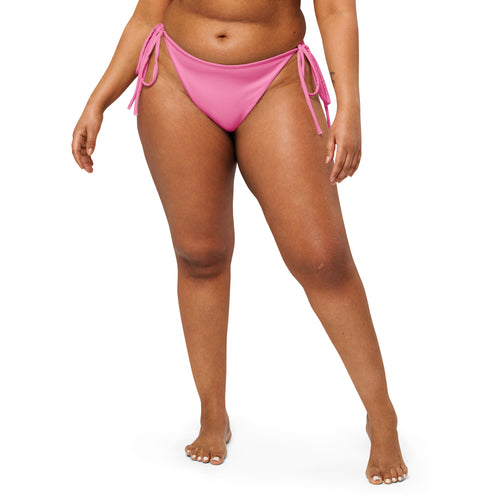 Pink string bikini bottom