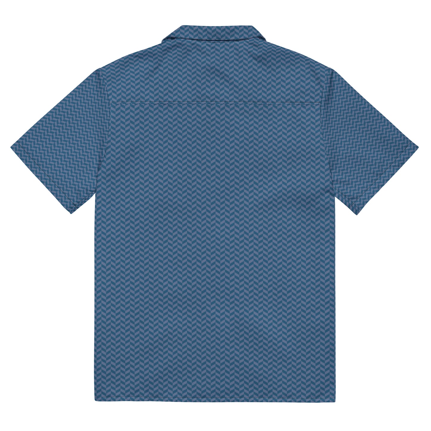 Unisex button shirt - Blue Herringbone
