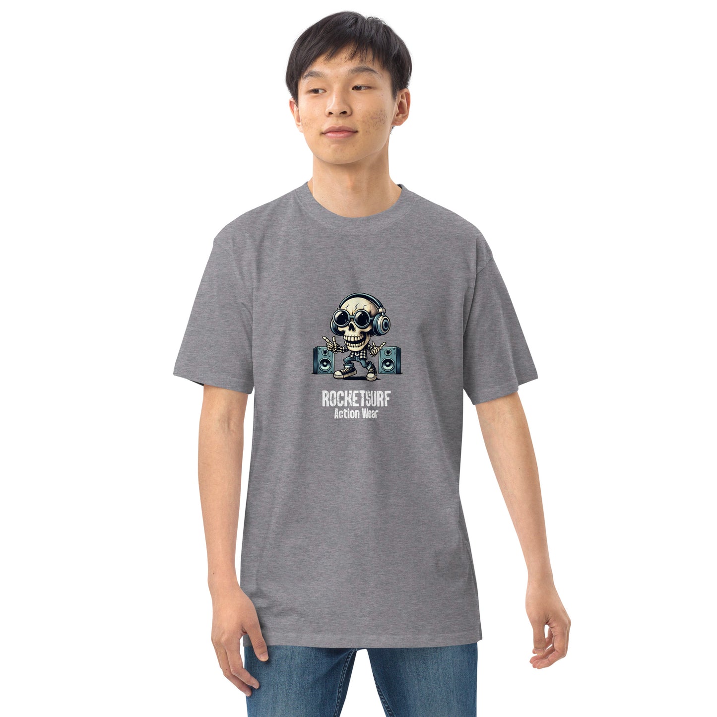 Skeletunes RocketSurf Men’s premium heavyweight tee