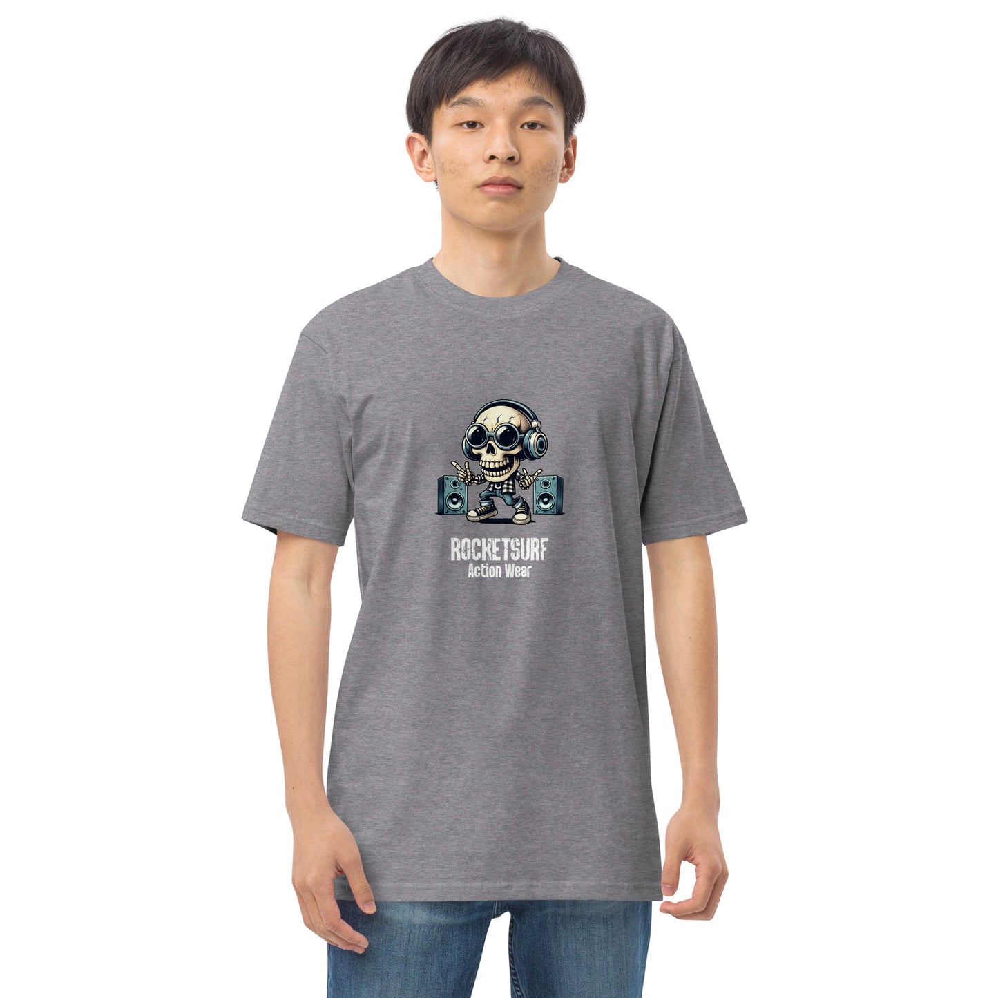 Skeletunes RocketSurf Men’s premium heavyweight tee
