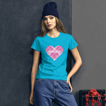 Load image into Gallery viewer, Tartan Heart Women&#39;s short sleeve t-shirt