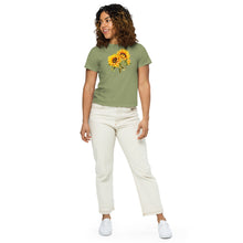 Load image into Gallery viewer, Sunflowers Women’s high-waisted t-shirt