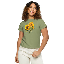 Load image into Gallery viewer, Sunflowers Women’s high-waisted t-shirt