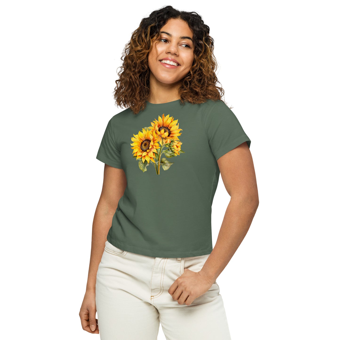 Sunflowers Women’s high-waisted t-shirt