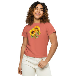 Sunflowers Women’s high-waisted t-shirt