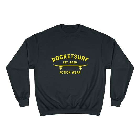 Champion Sweatshirt - RocketSurf Skate Club Light Yellow Lettering