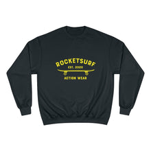 Load image into Gallery viewer, Champion Sweatshirt - RocketSurf Skate Club Light Yellow Lettering