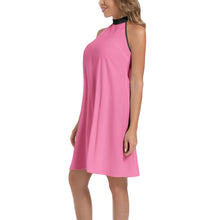 Carica l&#39;immagine nel visualizzatore di Gallery, Tie Back Halter Neck Flared Dress - Pink