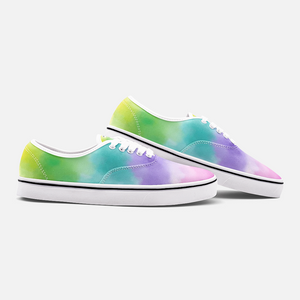 Unisex Canvas Low Cut Loafer Sneakers - Watercolor