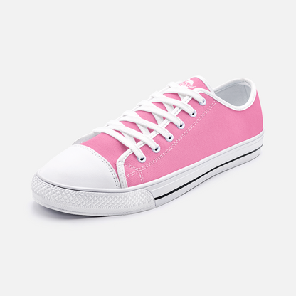 Unisex Low Top Canvas Shoes - Pink