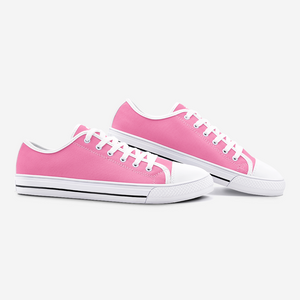 Unisex Low Top Canvas Shoes - Pink