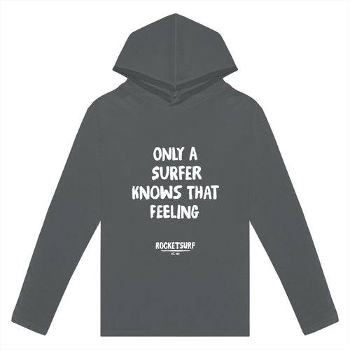 Only A Surfer Knows Adult Lightweight Long Sleeve Hooded Tee