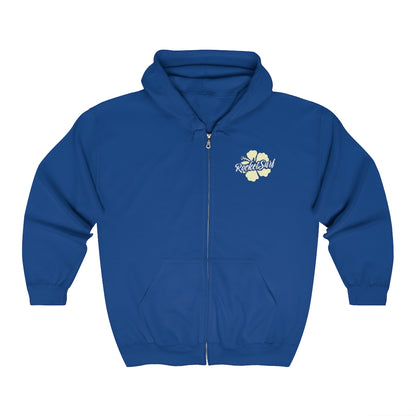 Unisex Zip Up Hoodie Yellow Flower