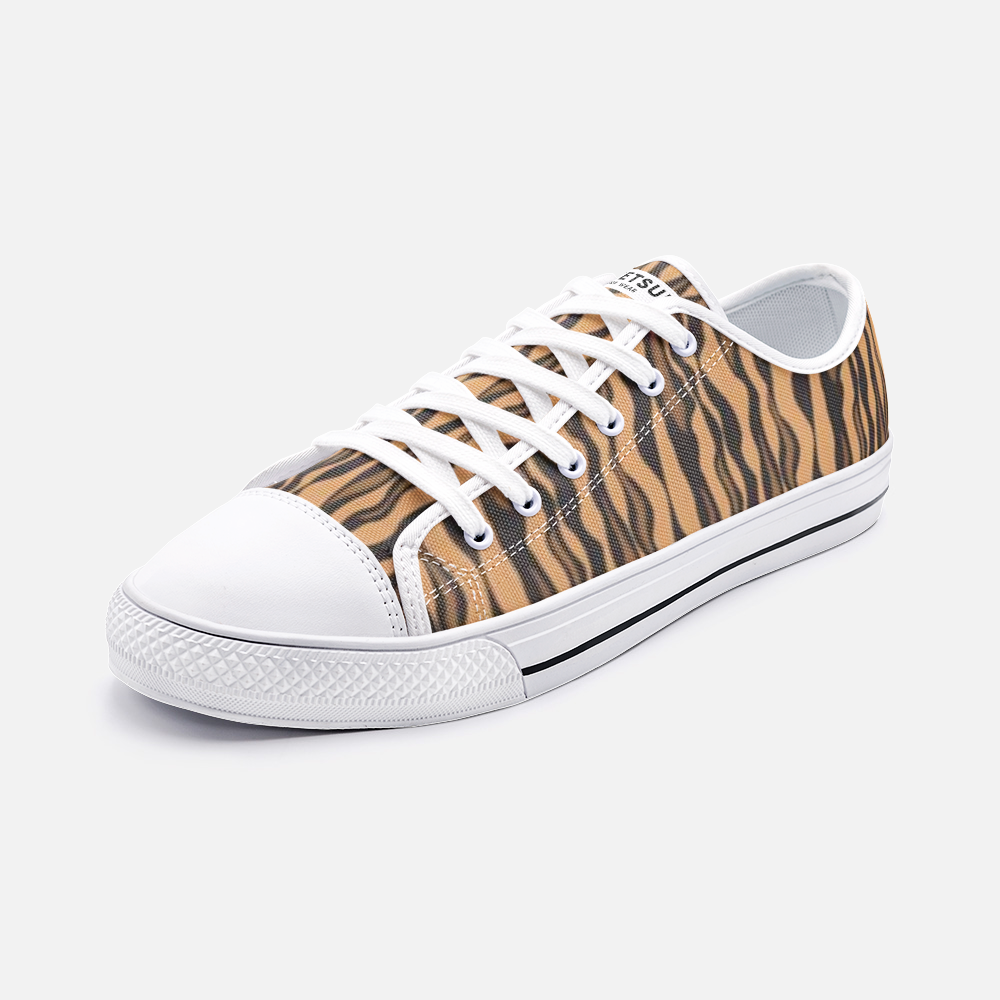Unisex Low Top Canvas Shoes - Tiger