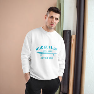 Champion Sweatshirt - RocketSurf Skate Club Light Blue Lettering