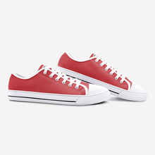 Load image into Gallery viewer, Unisex Low Top Canvas Shoes - Red Brick
