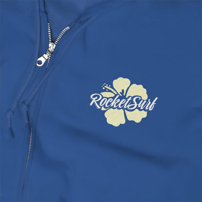 Unisex Zip Up Hoodie Yellow Flower