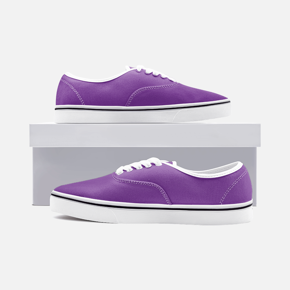 Unisex Canvas Low Cut Loafer Sneakers - Grape