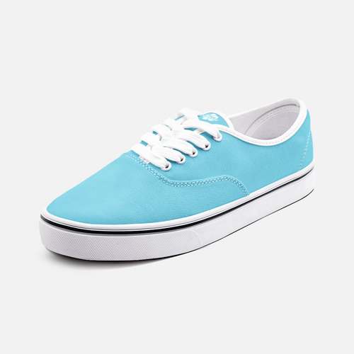 Unisex Canvas Low Cut Loafer Sneakers - Light Blue