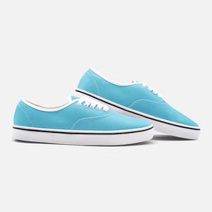 Unisex Canvas Low Cut Loafer Sneakers - Light Blue