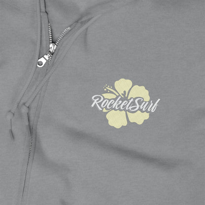 Unisex Zip Up Hoodie Yellow Flower