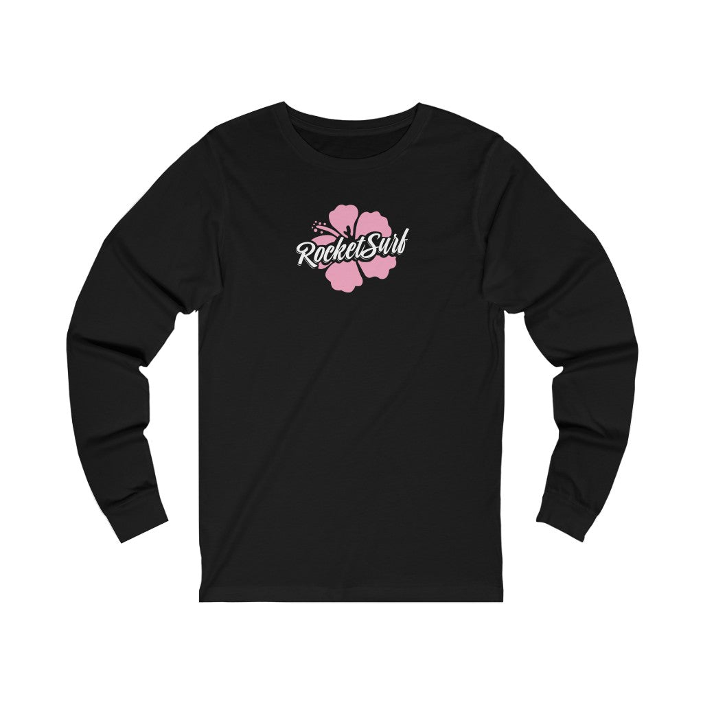Unisex Jersey Long Sleeve Tee Pink Flower