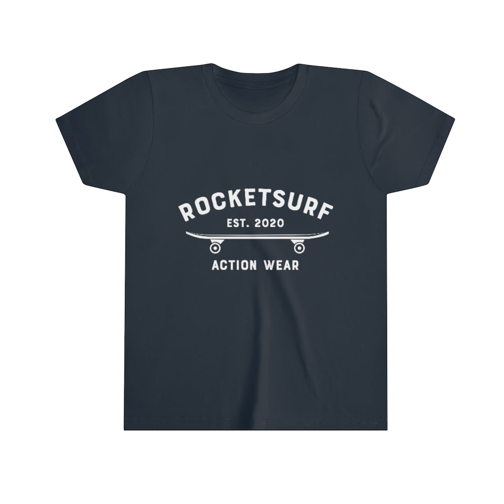 Youth Short Sleeve Tee - RocketSurf Skate Club White Lettering