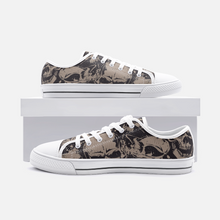 Load image into Gallery viewer, Unisex Low Top Canvas Shoes - Skulls