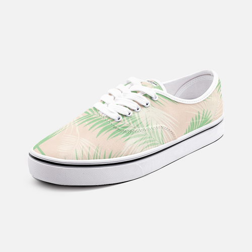 Unisex Canvas Low Cut Loafer Sneakers - Palm Leaves