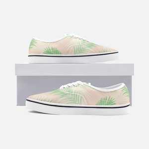 Unisex Canvas Low Cut Loafer Sneakers - Palm Leaves