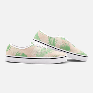 Unisex Canvas Low Cut Loafer Sneakers - Palm Leaves
